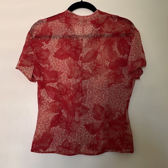 Giorgio Armani Red Silk Blouse - Picture 3 of 3